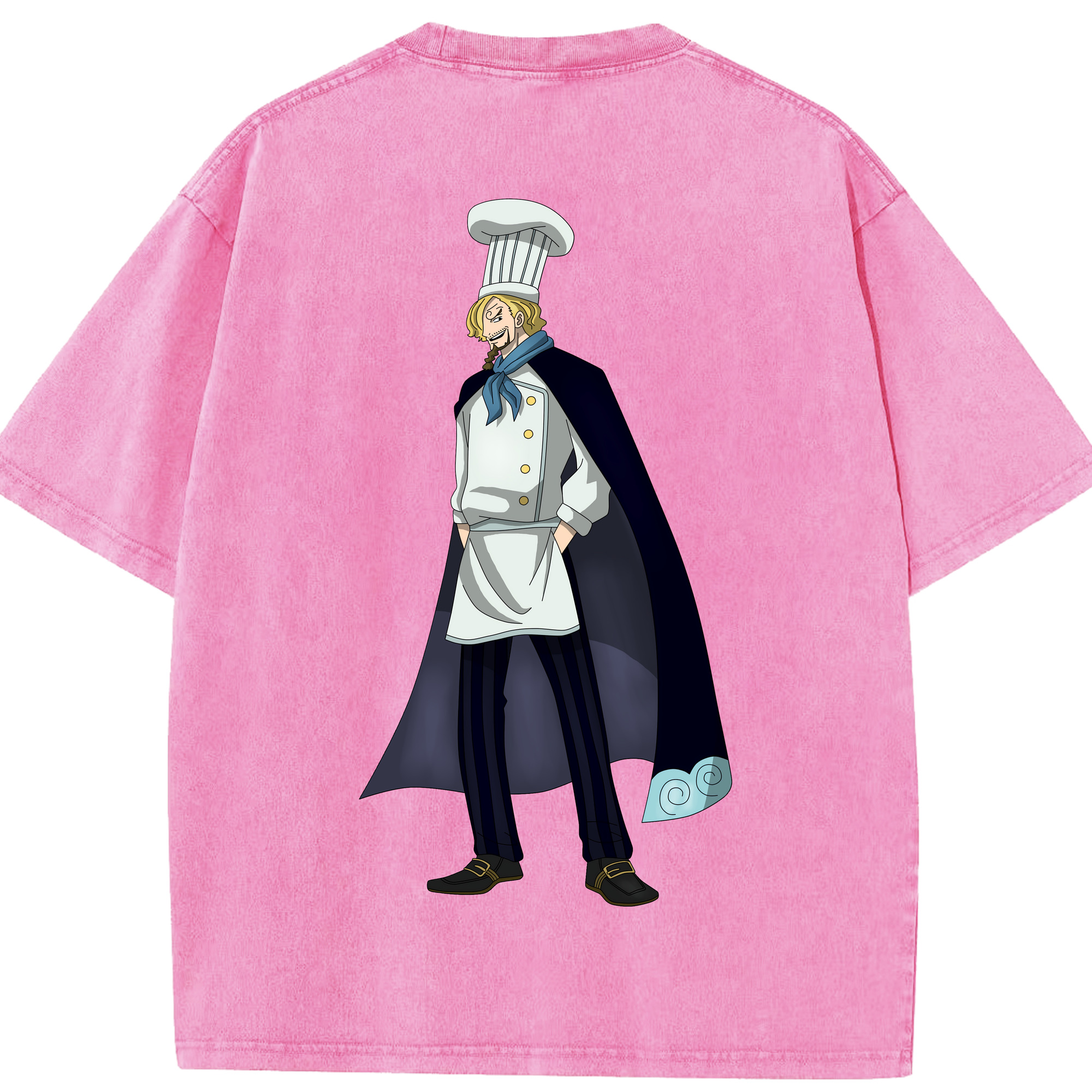 ワンピース サンジ ONE PIECE Sanji 綿100% ヴィンテージ風 半袖Tシャツ（背面プリント）